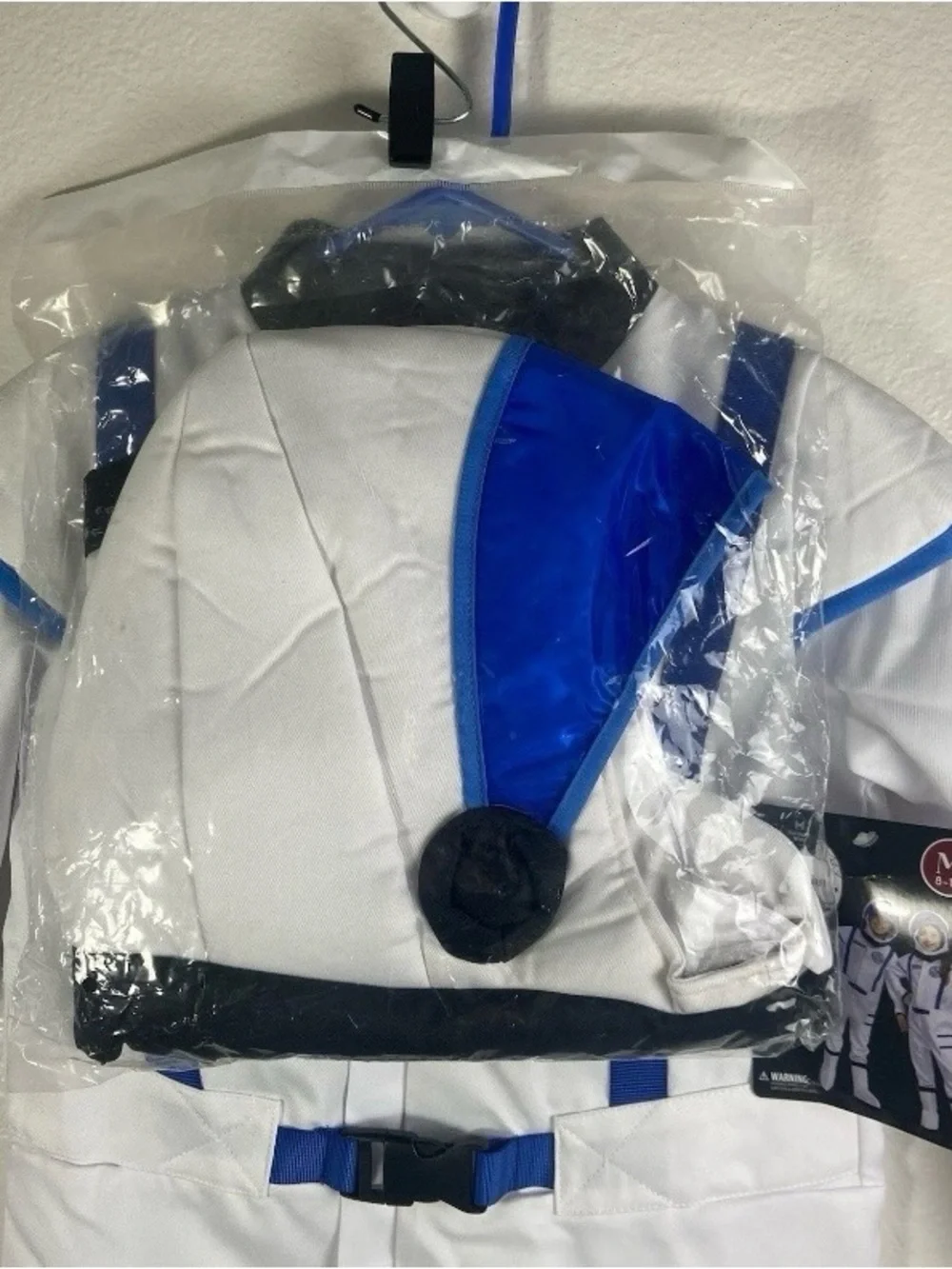 Kids White and Blue Space-Themed Jumpsuit - Brand Unspecified